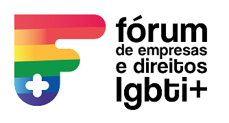 Selo de empresa signatária do Fórum de Empresas e Direitos LGBTI+